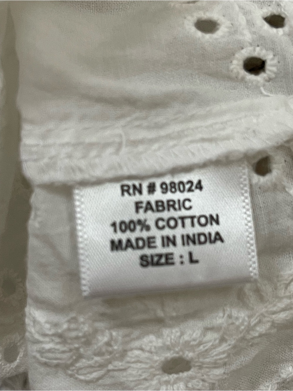 Women's White Eyelet Broderie Anglaise Short Sleeve Blouse - Picture 6 of 8